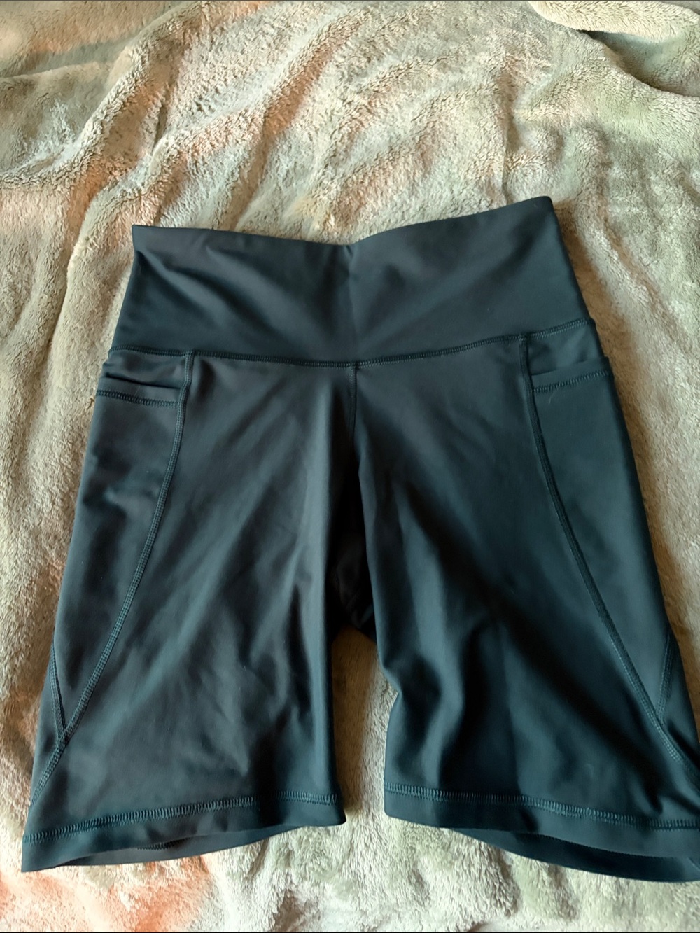 Old Navy Black High-Rise Bike Shorts with Pockets